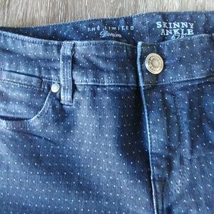 The Limited polka dot skinny ankle Jean (6R)